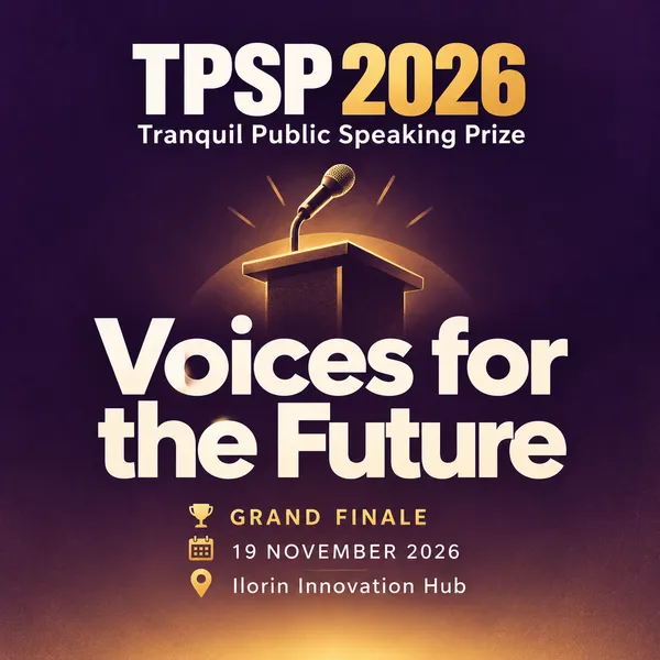 TPSP 2026 event cover: Voices for the Future, 19 November 2026, Ilorin Innovation Hub.